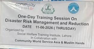 One Day Training Session On Disaster Risk Management and Reduction
